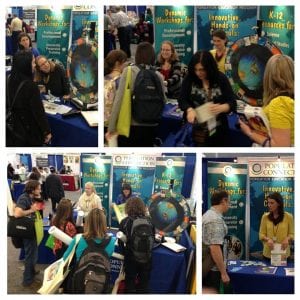 Scenes from the Population Education booth at the NSTA Convention, April 3-5.